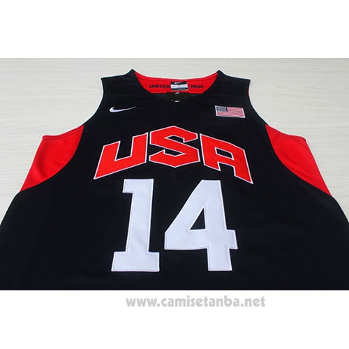 Camiseta USA 2012 Anthony Davis #14 Negro